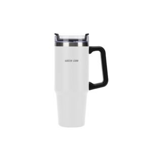 Green Lion Vacuum Travel Mug White